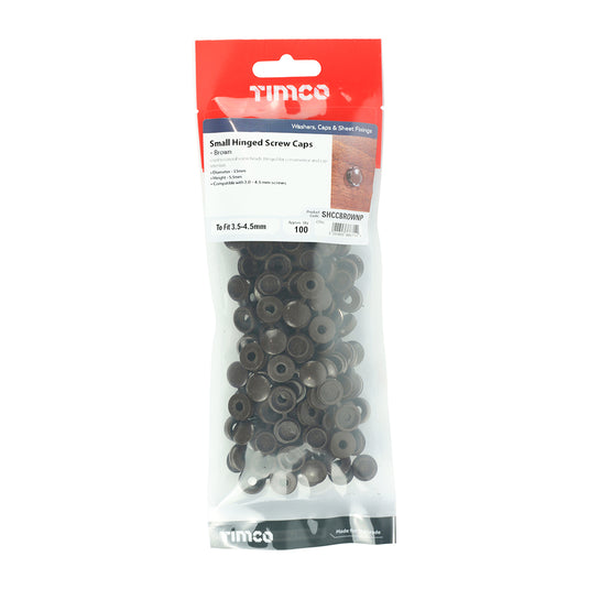 Easyfit DECKING TIMCO HINGED SCREW CAP BROWN (50/PK) SHCCBROWNP