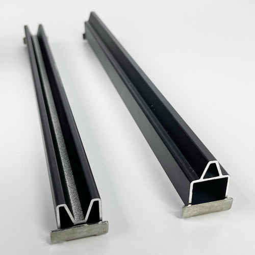 Composite Fencing Aluminium Top & Bottom Rail Set Black