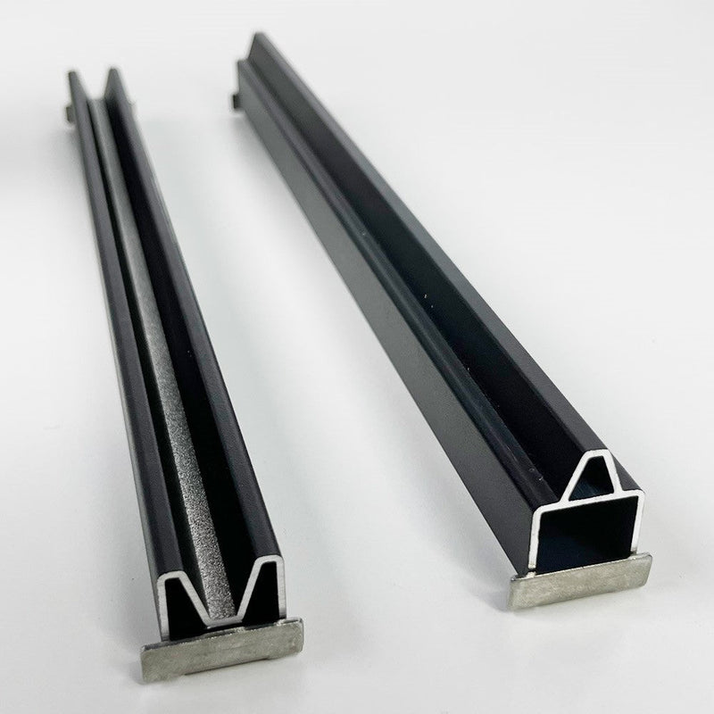 Load image into Gallery viewer, Composite Fencing Aluminium Top &amp; Bottom Rail Set Black
