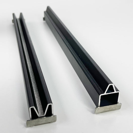 Composite Fencing Aluminium Top & Bottom Rail Set Grey