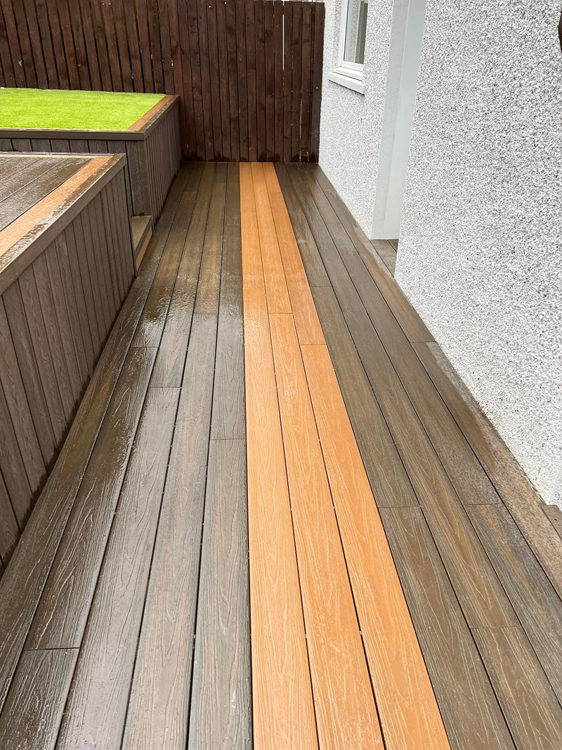 Load image into Gallery viewer, EasyFit COMPOSITE DECK BOARD DUO 140 x 22.5 x 3600mm TEAK / WALNUT
